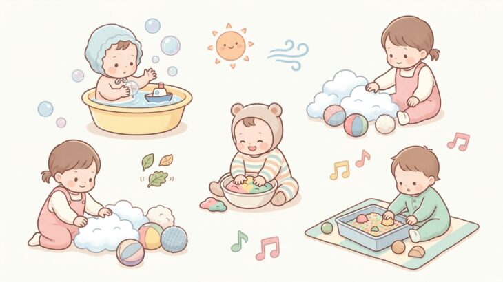 感覚遊び10選 | 0〜2歳の五感を育てる方法