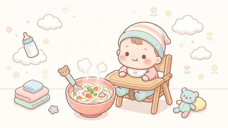 離乳食うどんはいつから？月齢別の進め方とレシピ