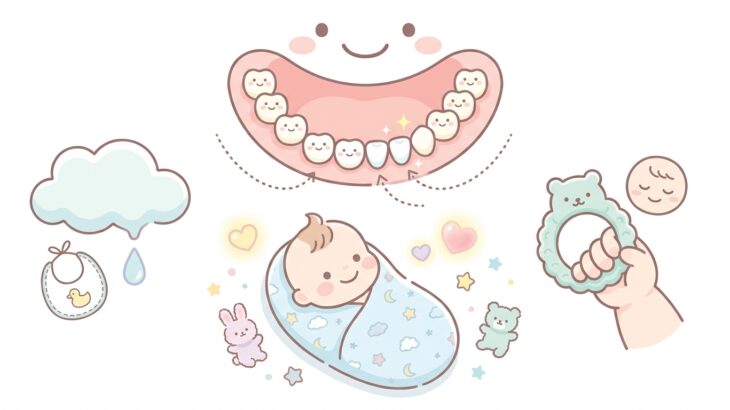 赤ちゃんの歯が生える順番と生え始めサイン