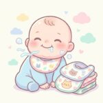 赤ちゃんのよだれが多い理由とスタイ替え時期
