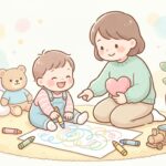 2歳のお絵かきと発達 | なぐり描きを伸ばす関わり方