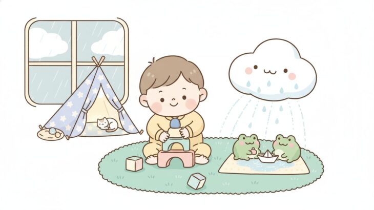 梅雨の室内遊び | 0〜3歳が夢中の20アイデア