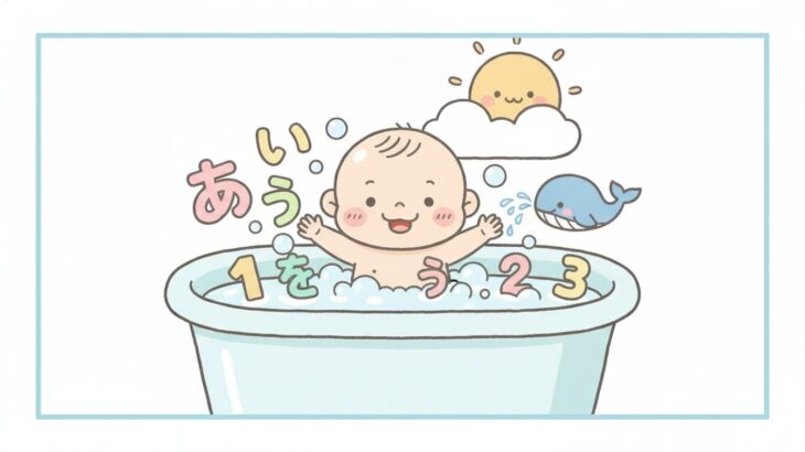 子どもと楽しむお風呂知育 | 数字とひらがな