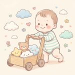 赤ちゃんの手押し車はいつから？歩く練習の効果と選び方