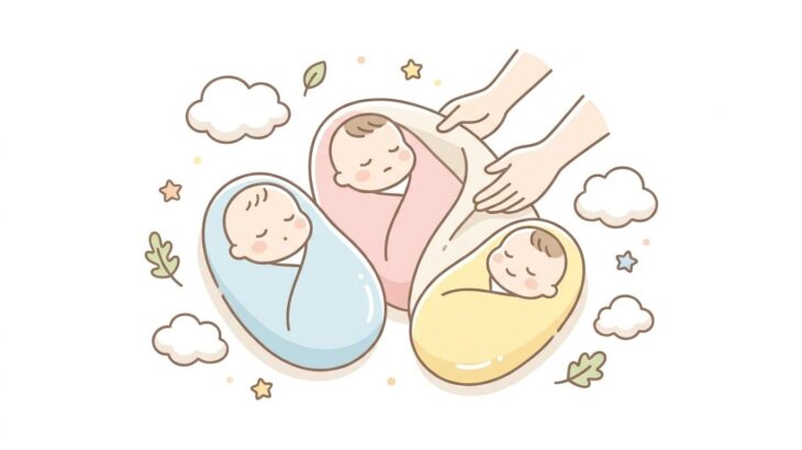 赤ちゃんのおくるみの巻き方 | いつまで？季節別コツ