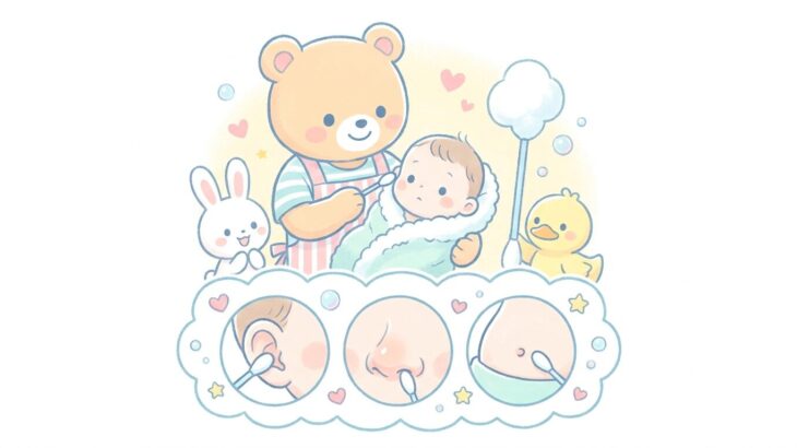 赤ちゃんの綿棒ケア | 耳・鼻・おへその正しいやり方