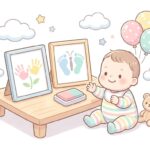 赤ちゃんの手形足形アート | 月齢別デザインとやり方