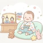 赤ちゃんの初節句の衣装 | 袴ロンパースの選び方