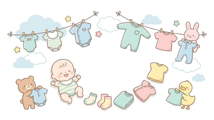 赤ちゃんの服サイズ表 | 月齢別早見表と選び方