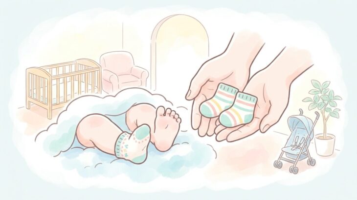 赤ちゃんの靴下はいつから？室内・外出の使い分け