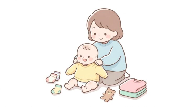 赤ちゃんのかぶり服はいつから？着せ方のコツ