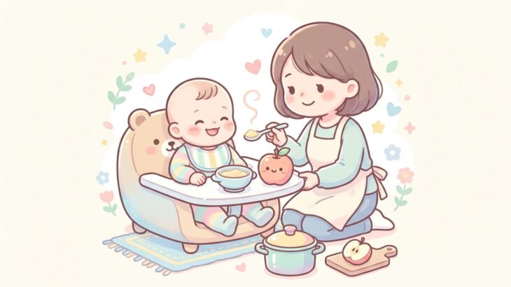 離乳食のりんご | 加熱はいつまで？月齢別の進め方