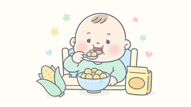 離乳食のコーンフレークはいつから？選び方と使い方