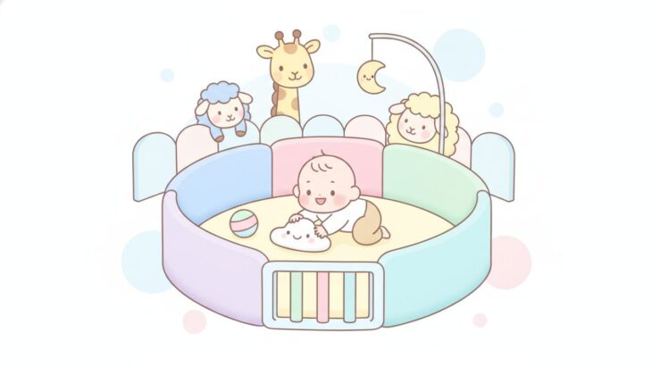 ベビーサークルはいつから？レイアウトと活用術