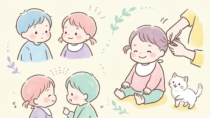 1歳髪の結び方！ちょんまげ&ぴょこ結び簡単アレンジ