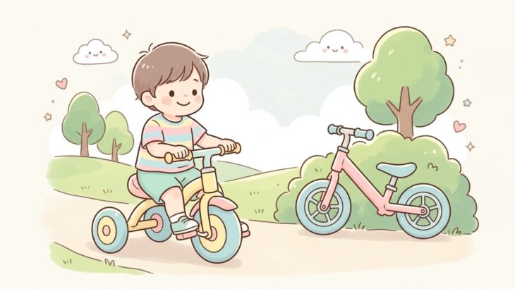 2歳の三輪車選び | キックバイクとの違いは？