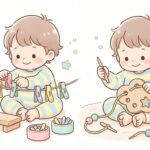 2歳の指先知育 | 洗濯ばさみ・ひも通し遊び