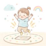 2歳のジャンプ遊び|両足跳びを育てる運動アイデア