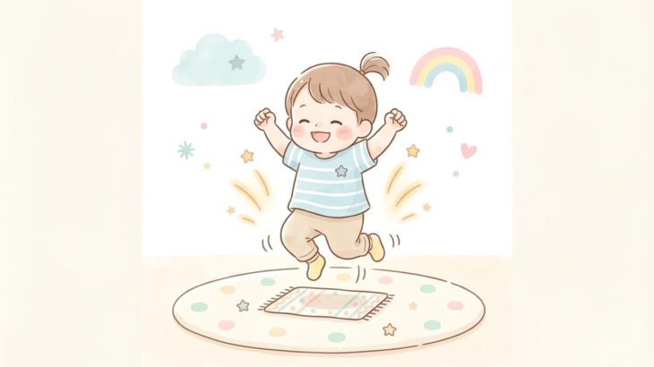 2歳のジャンプ遊び|両足跳びを育てる運動アイデア