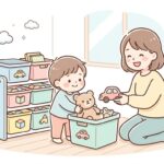 セリア子ども収納 | 自分で片付く仕組みの作り方