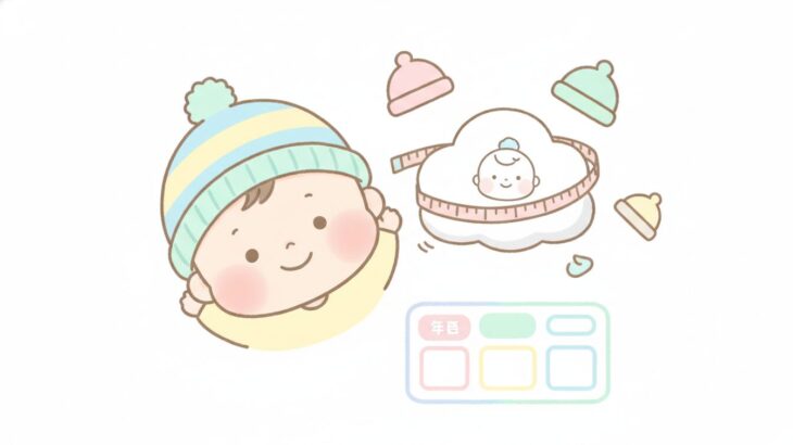子ども帽子サイズ早見表 | 年齢別の目安と測り方