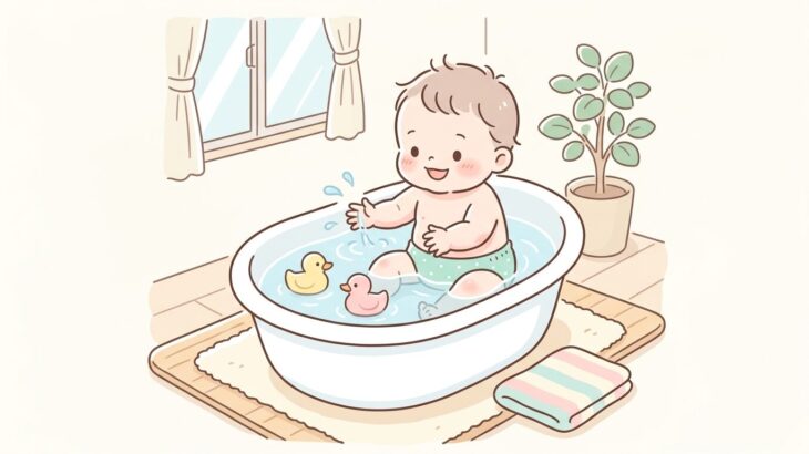 0歳のおうちプール入門 | ベビーバスで安全な水遊び