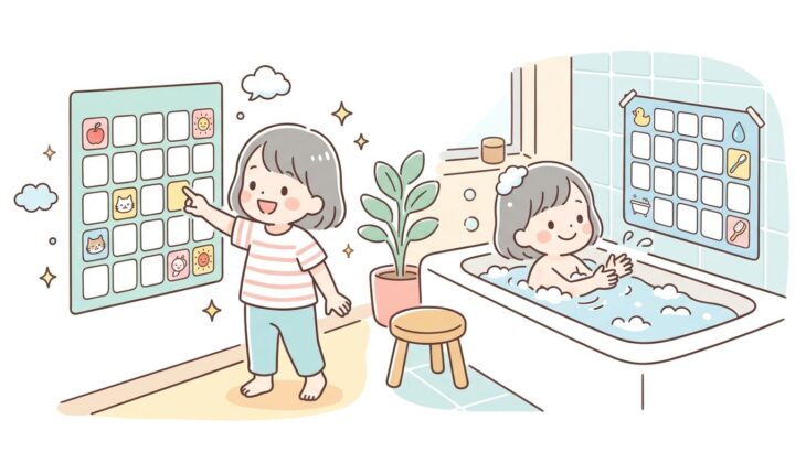 3歳のひらがな表活用法 | お風呂と壁で楽しく覚えるコツ