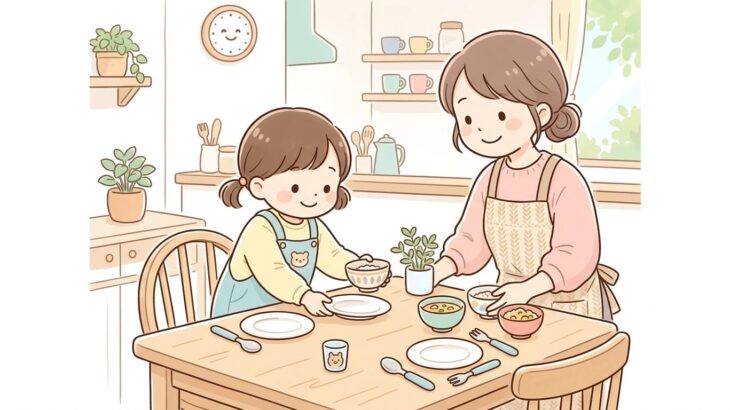 3歳の配膳お手伝い | 食事準備デビューのコツ