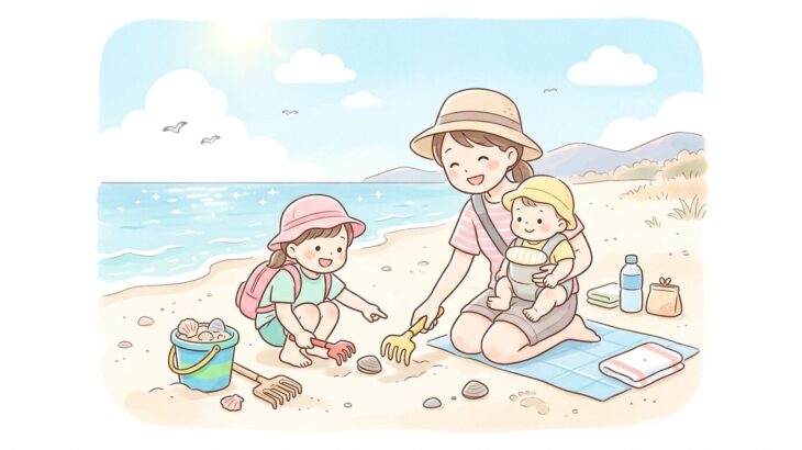 子連れ潮干狩り | 0〜3歳の持ち物と楽しみ方