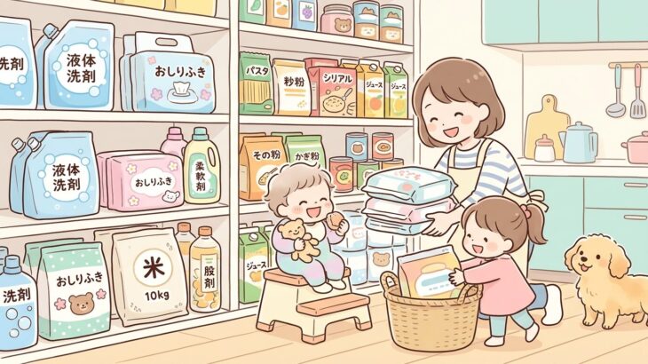 業務用サイズ徹底活用！子育て家庭の買い置き術