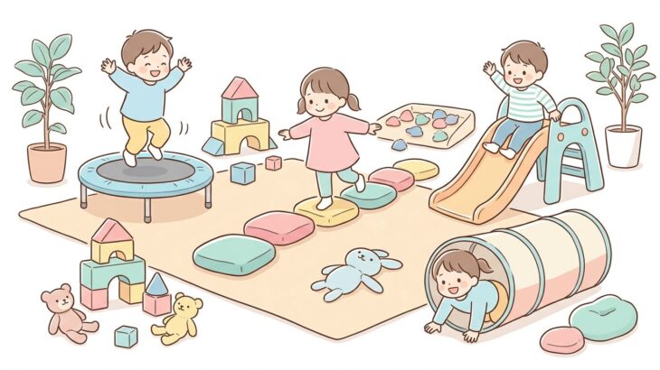 3歳児の室内運動遊び20選 | 雨の日の体力発散アイデア