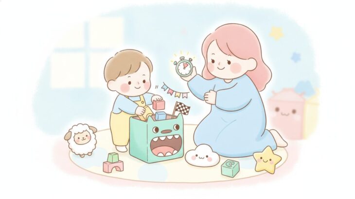 3歳児が楽しく片付ける仕掛け | お片付け競争のコツ