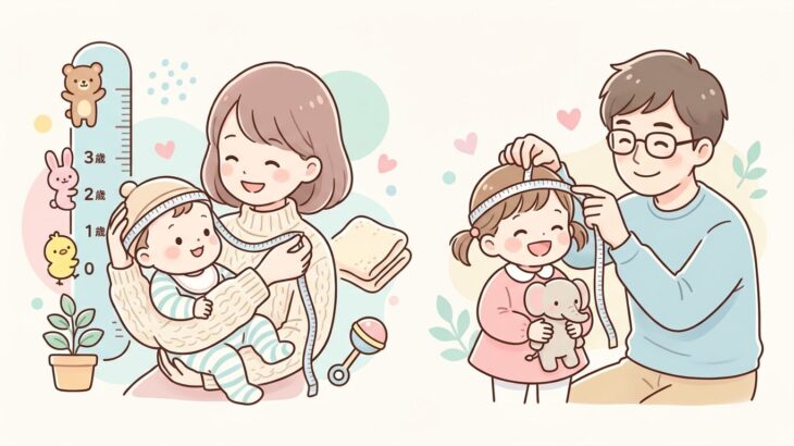 0〜3歳の頭囲一覧 | 月齢別の平均と測り方ガイド