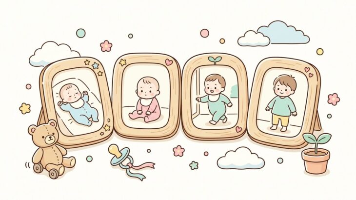定点写真で残す0〜3歳の成長記録アイデア集