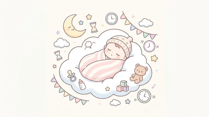 赤ちゃんの睡眠時間早見表 | 月齢別の合計と回数