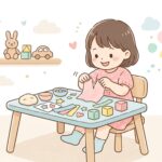 2歳の手先の発達を伸ばすはさみ前の準備遊びアイデア