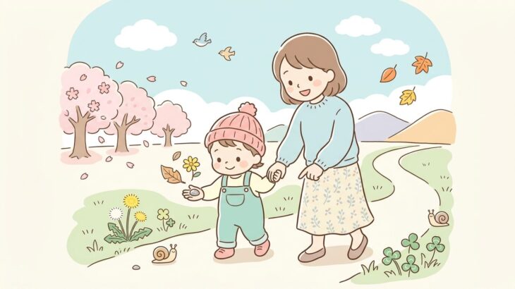 2歳と季節を感じる散歩 | 五感を育む発見遊びガイド