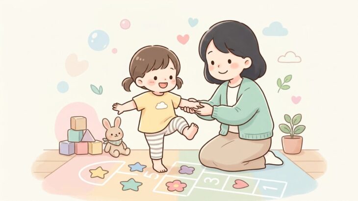 3歳の片足立ち・けんけん上達に導く遊び方