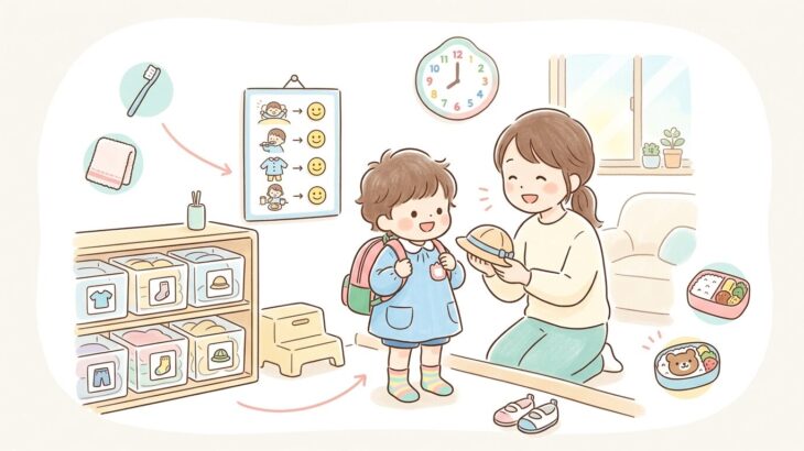 3歳児の登園前準備を時短する仕組みづくり術