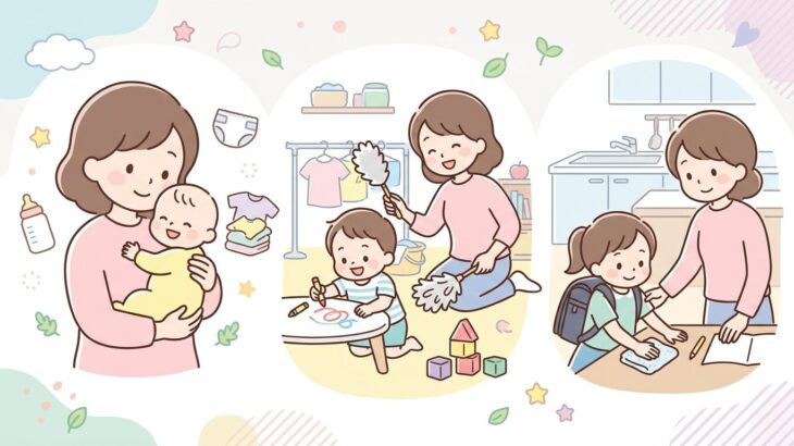 子どもの成長で変わる家事 | 年齢別の負担と乗り切り方