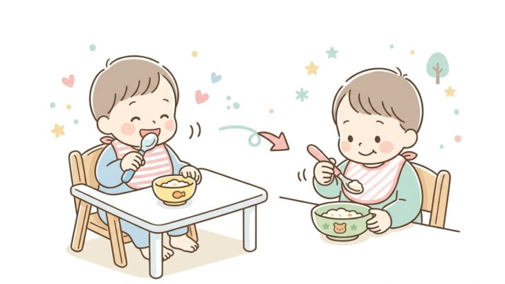 1歳のスプーンの持ち方 | 上手持ちから鉛筆持ちへ