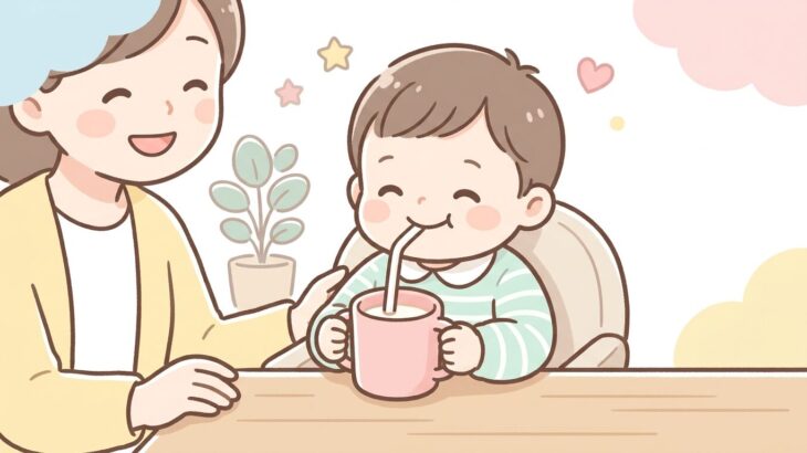 1歳のストロー練習 | 嫌がる子も飲めるコツと進め方