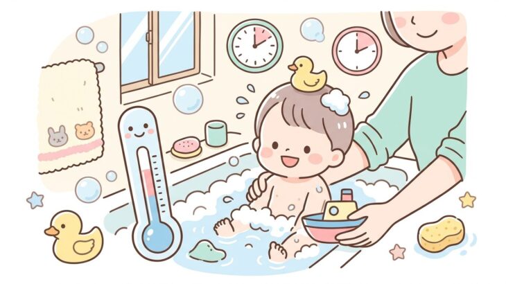 赤ちゃんのお風呂の温度と時間 | 月齢別ガイド