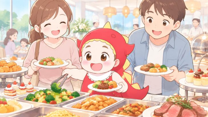 ホテルビュッフェの子連れ攻略 | 皿の回し方とマナーのコツ